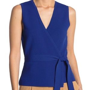 DVF Rikki Stretch Milano Wrap Top